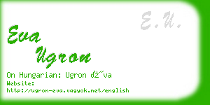 eva ugron business card